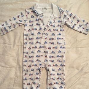 Kissy Kissy Blue Train Print Kids Footie